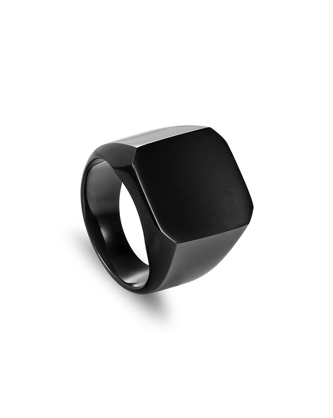 Buy Silver Stainless Steel Ridged Edge with Center Solid Carbon Fiber Band  Ring Online - INOX Jewelry - Inox Jewelry India