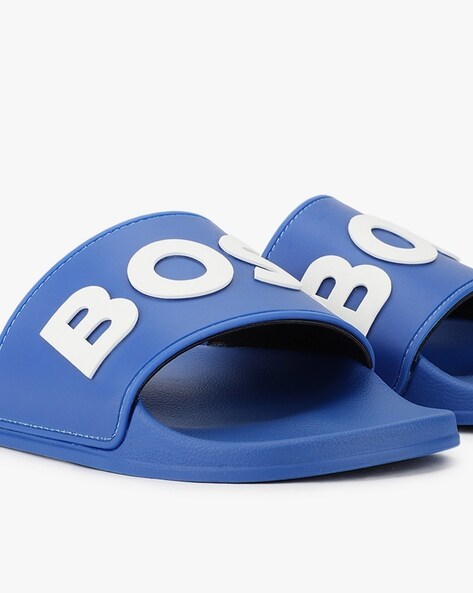 Blue hugo boss sliders new arrivals