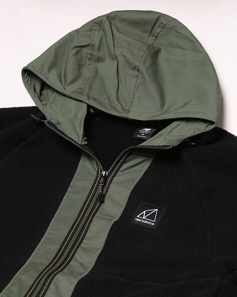 hooded pile jacket