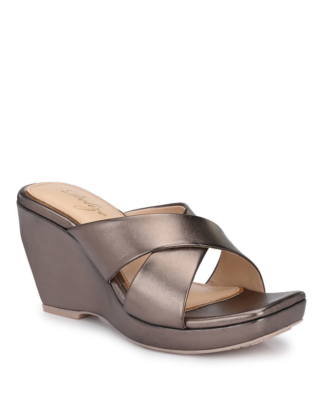 Leather 2024 wedge sandals