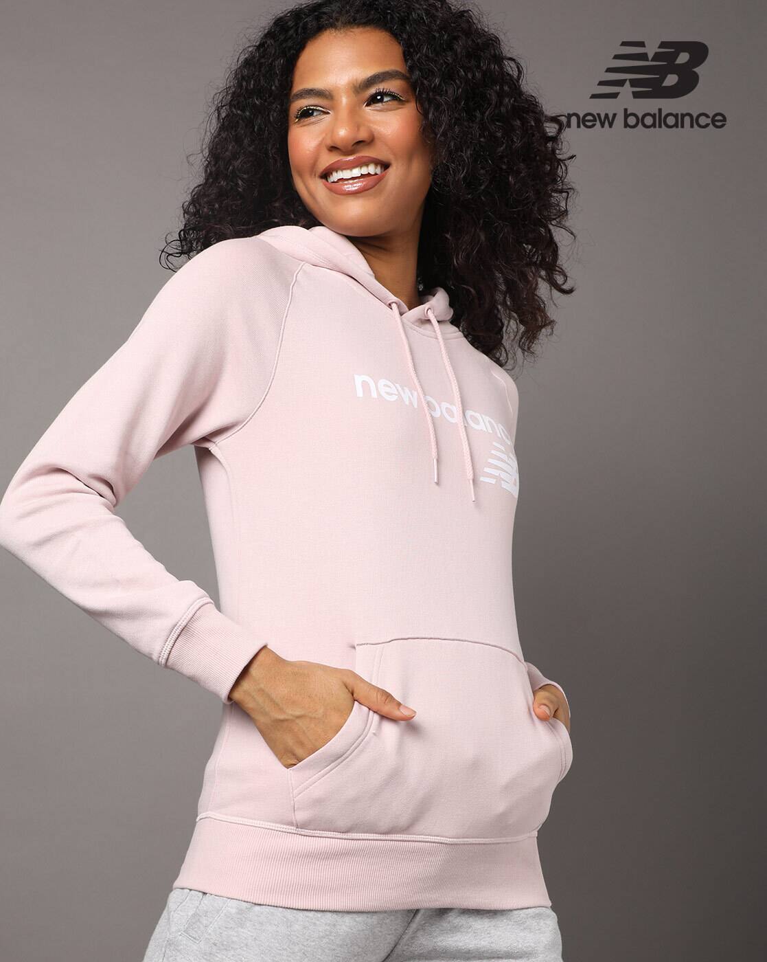 Buy Pink Sweatshirt u0026 Hoodies for Women by NEW BALANCE Online | Ajio.com