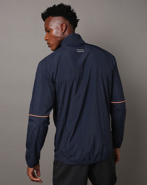 Blue running best sale jacket mens