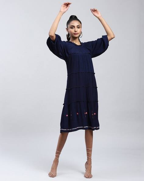 LABEL RITU KUMAR Embroidered Tiered Dress