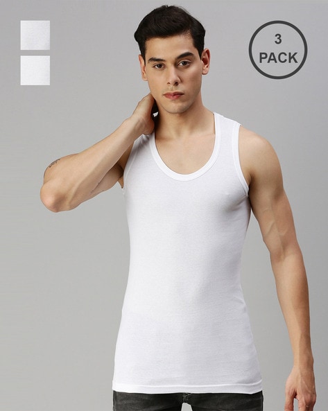 Onn Pack of 3 Round-Neck Vests