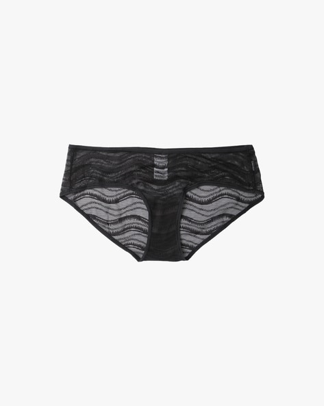 Buy Calvin Klein Underwear Women Black Lace Accent Hipster Panties 