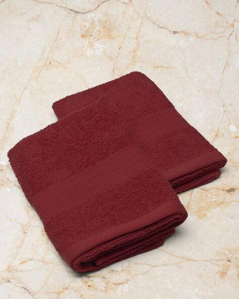 Maroon discount hand towels