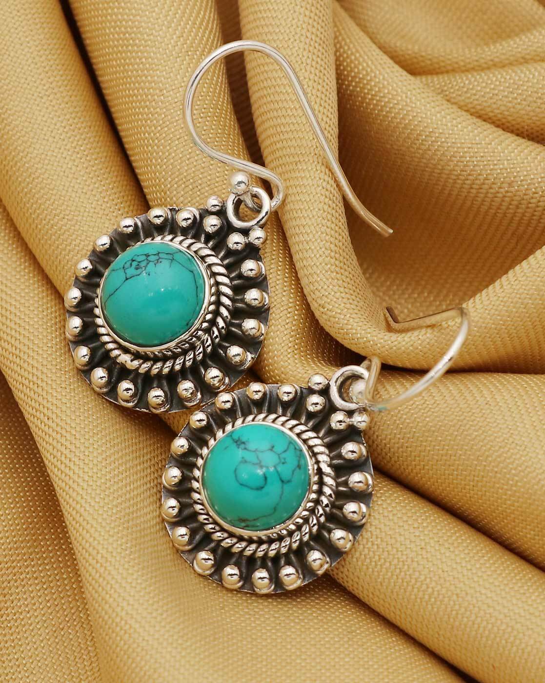 Turquoise Drop Earrings – Healing Rock