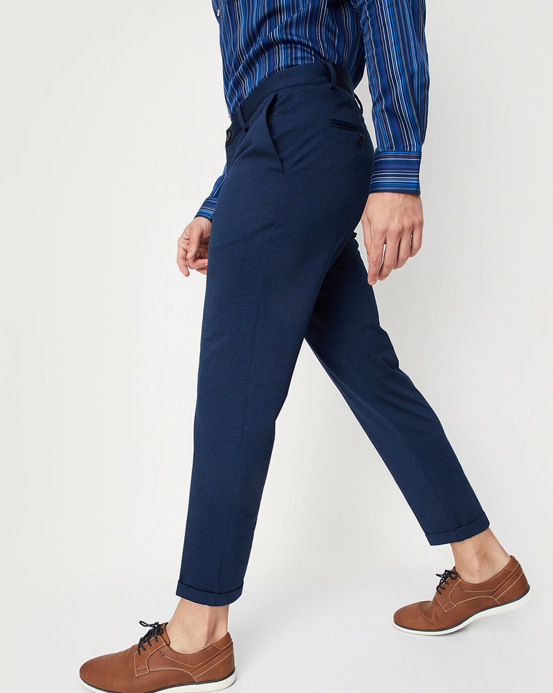 We Perfect Regular Fit Men Blue Trousers - Buy We Perfect Regular Fit Men  Blue Trousers Online at Best Prices in India | Flipkart.com