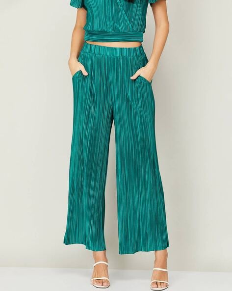 Buy Green Trousers & Pants for Women by CODE BY LIFESTYLE Online
