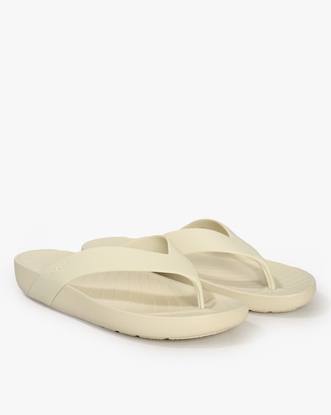 White chunky flip online flops