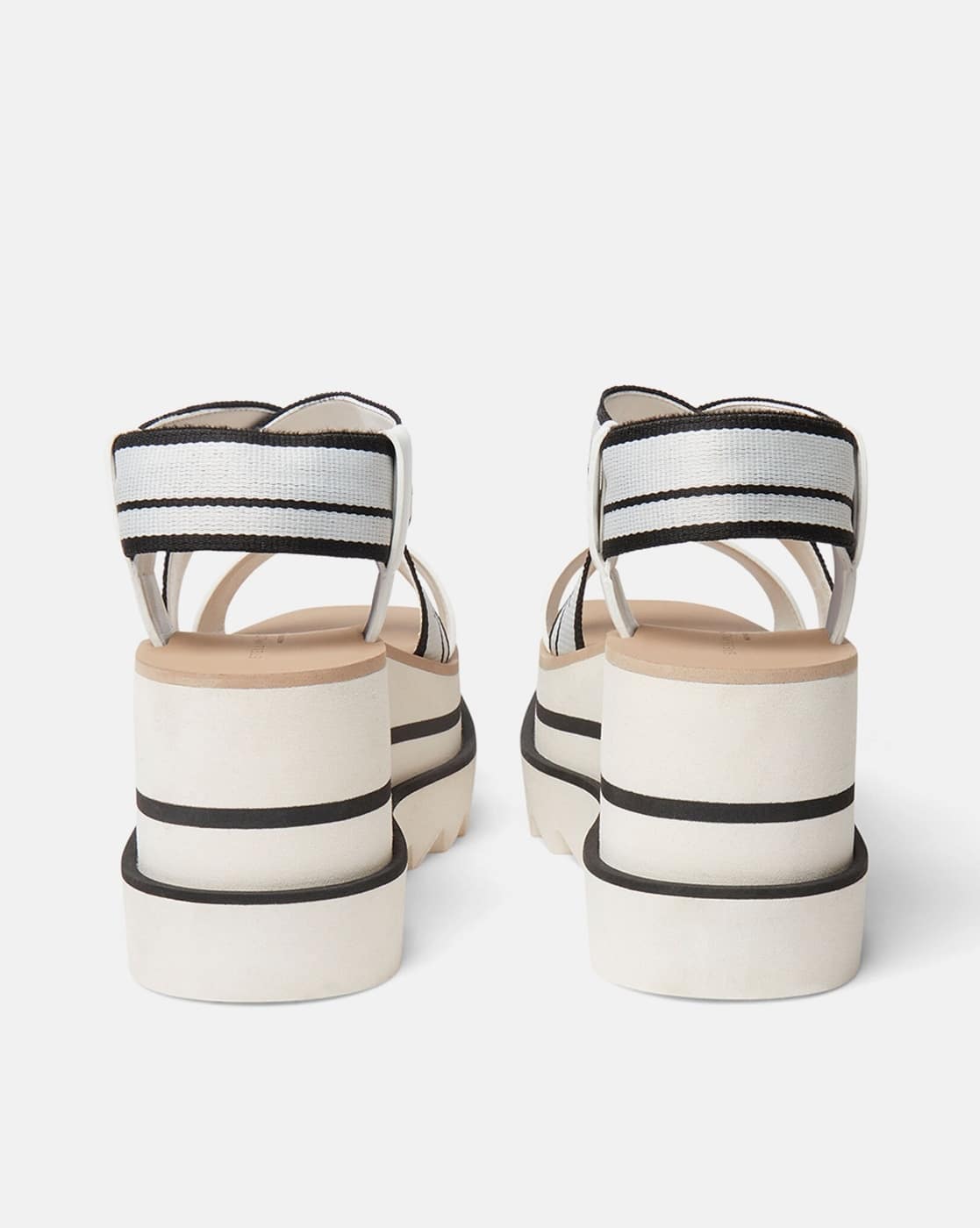 Sneakelyse Stripy Webbing Platform Sandals