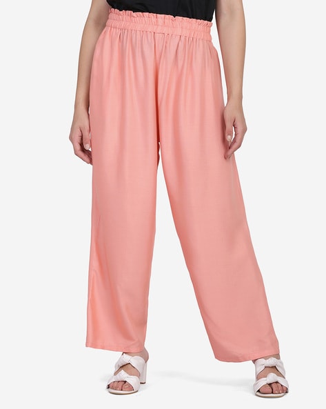 Buy Peach High Rise Lace Pants For Women Online in India  VeroModa