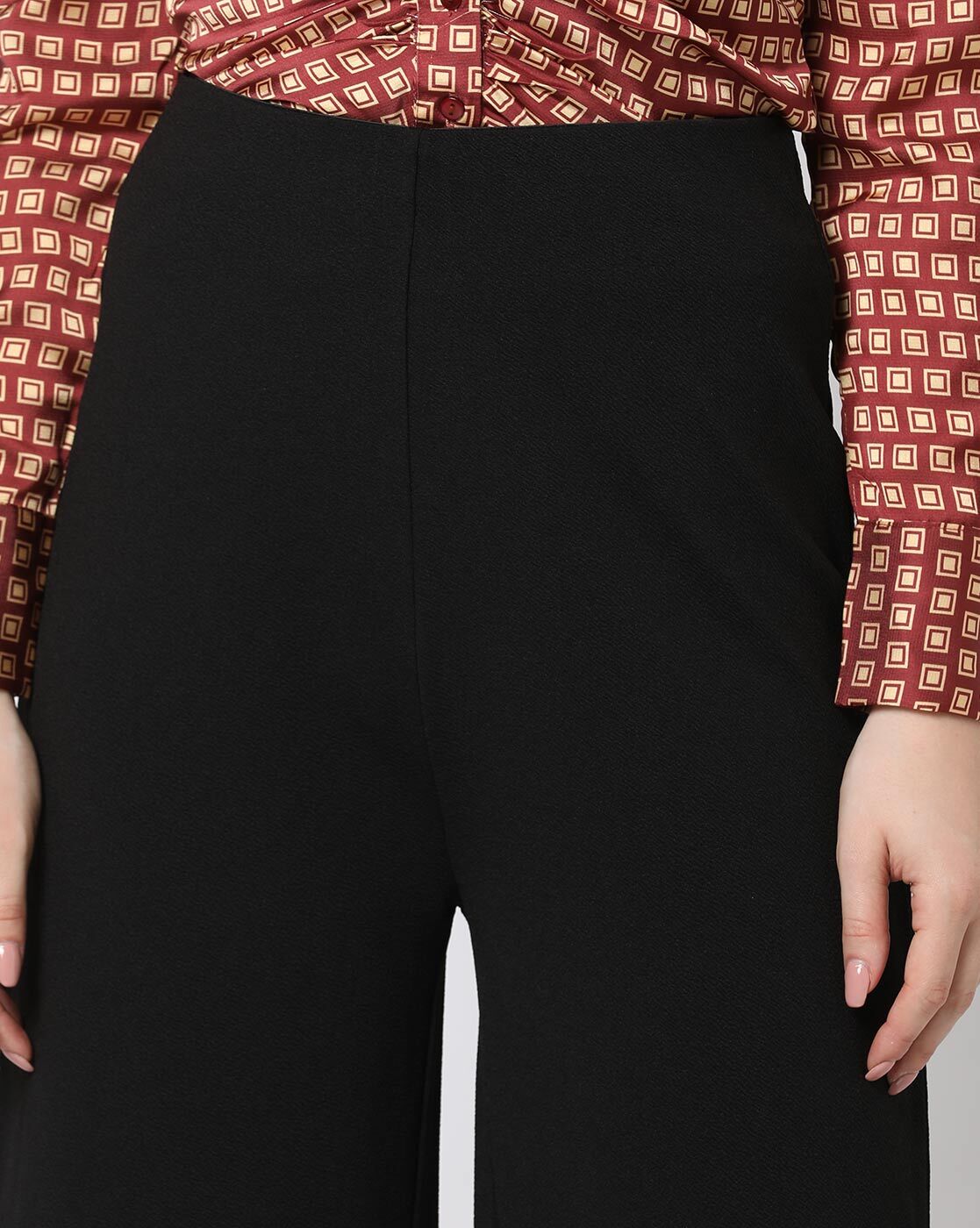 Buy Black Trousers & Pants for Women by Fyre Rose Online