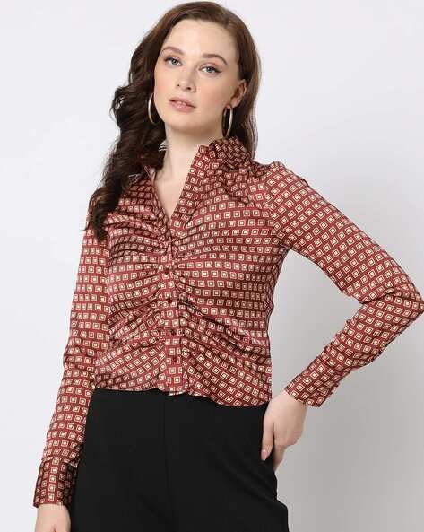 Buy Maroon Tops for Women by Fyre Rose Online