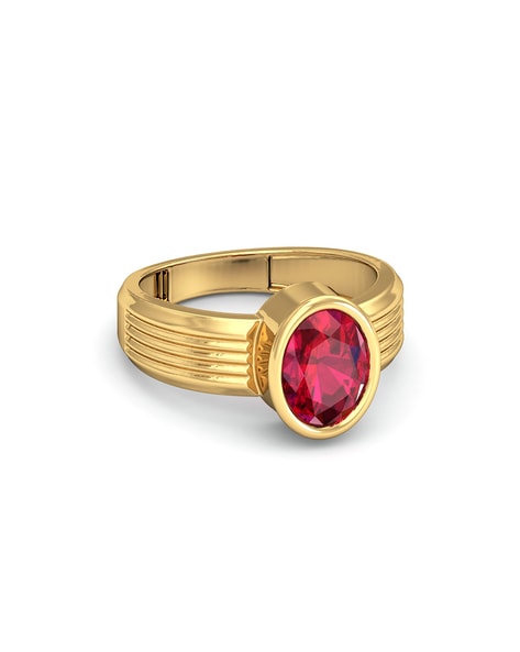 My Love Diamond and Ruby Mens Wedding Band Ring in 14k Gold-vinhomehanoi.com.vn