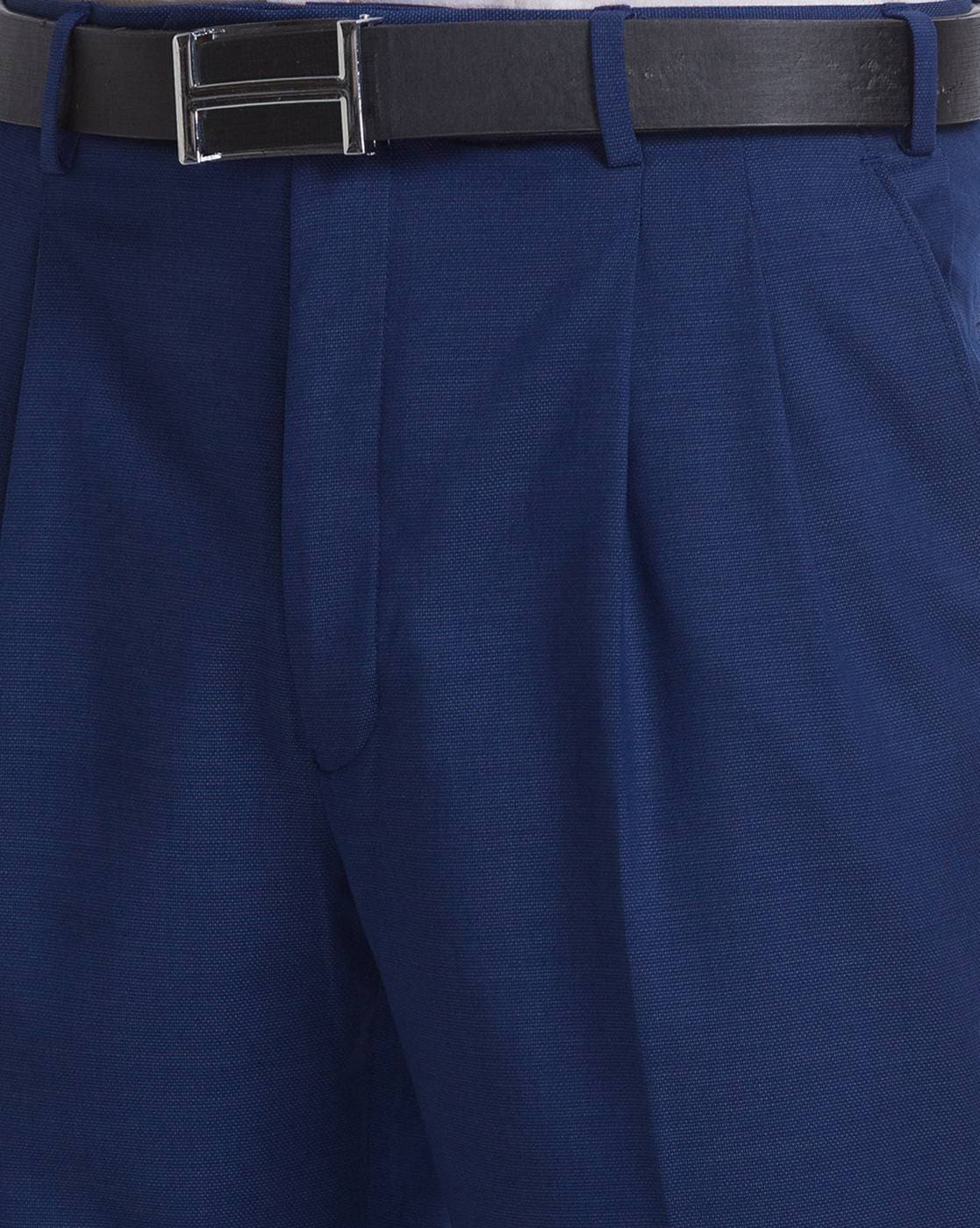 Buy Genes Lecoanet Hemant Multicoloured Mens Striped Pleated Trouser online