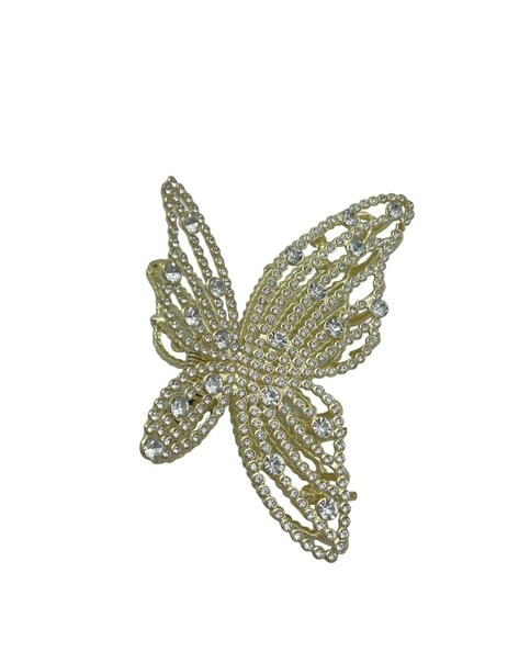 Outus 4 Pack Butterfly Badge Clip Butterfly Rhinestone India