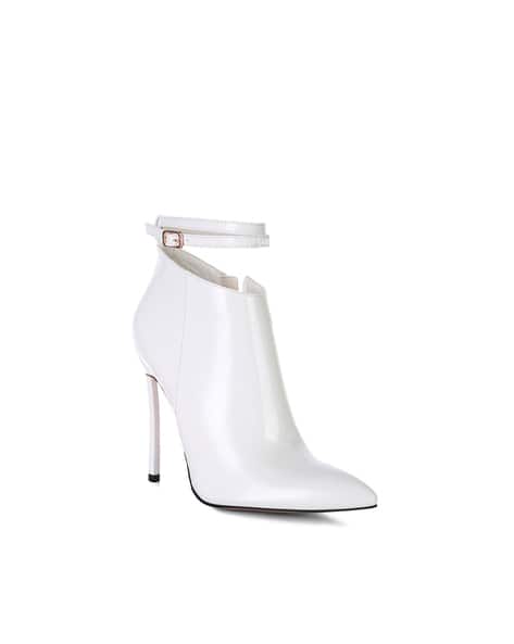 Pointed-Toe High Heeled Ankle Boots