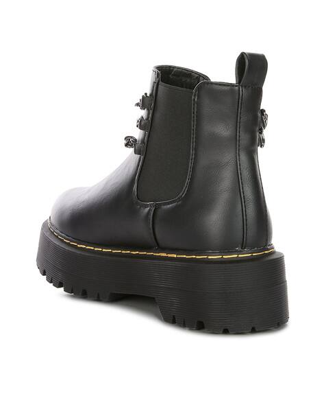 Chunky Metal Chain Chelsea Boots