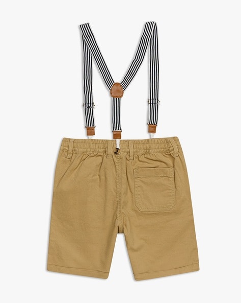 Khaki on sale shorts suspenders