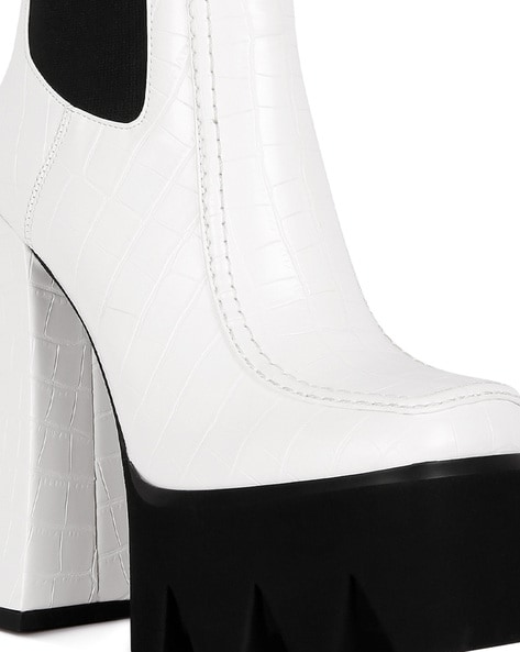 White platform chelsea on sale boots