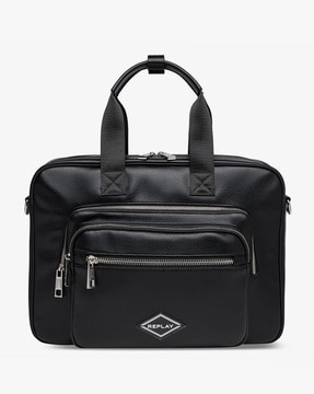 Louis Philippe Black Laptop Bag