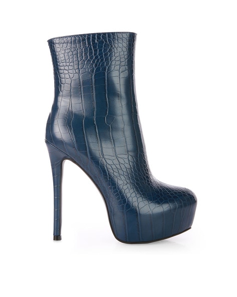 Crocodile heeled online boots