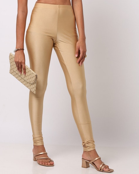 Buy Gold Leggings for Women by AVAASA MIX N' MATCH Online | Ajio.com