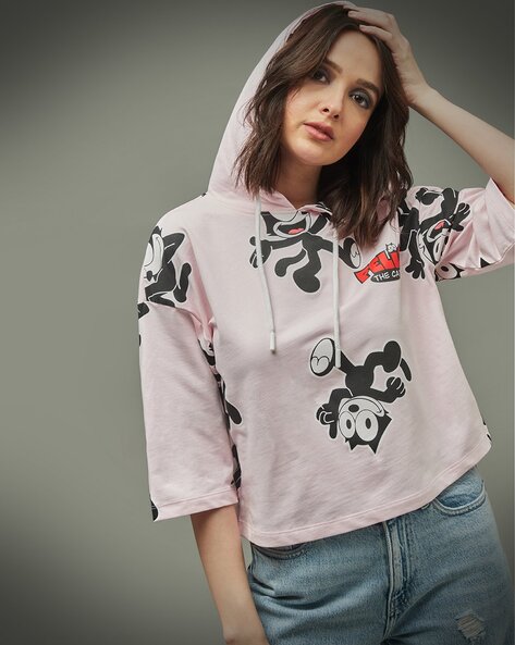 Buy Pink Sweatshirt Hoodies for Women by ONLY Online Ajio