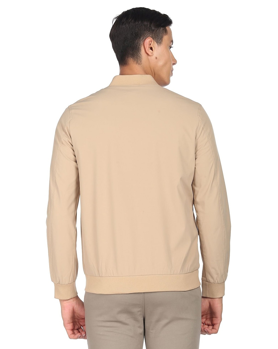 Beige suede & Light beige details Bomber Jacket A1 Cary | Barròco Italia