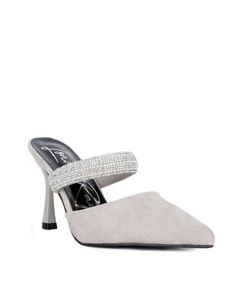 Grey 2024 mules heels