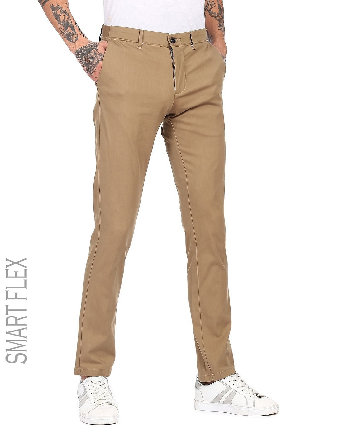 Buy ARROW SPORT Smart Flex Bronson Slim Fit Casual Trouser  Shoppers Stop