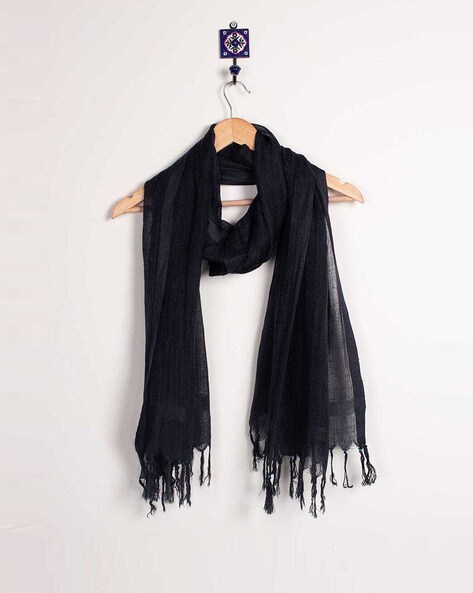 Sheer Scarf with Fringed Border Price in India