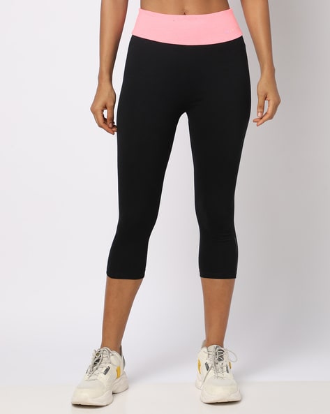 Pink Mid Waist Cotton Lycra Ankle Length Leggings at Rs 180 in Thane