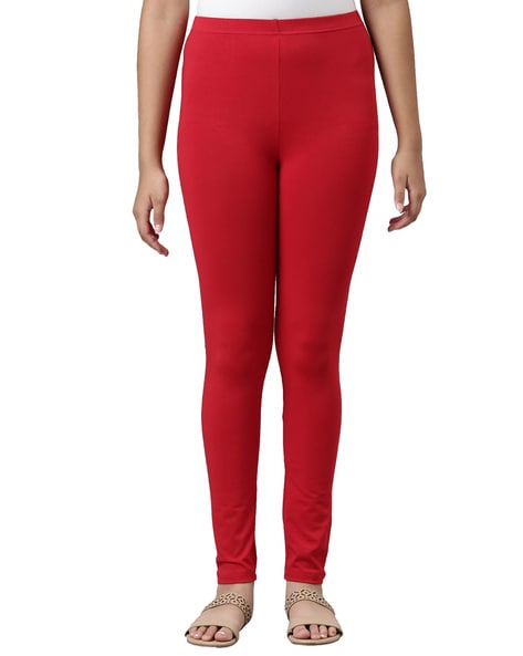 Buy Red Leggings for Girls by GO COLORS Online