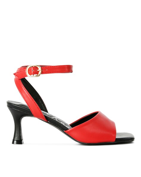 Buy Red Heeled Sandals for Women by LONDON RAG Online Ajio