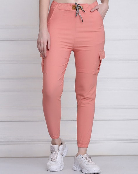Buy Peach Trousers & Pants for Women by BUYNEWTREND Online