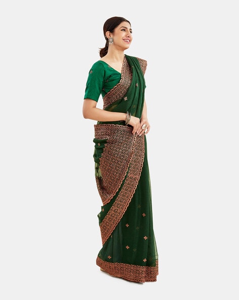 Buy Green Sarees for Women by Kalyan Silks Online