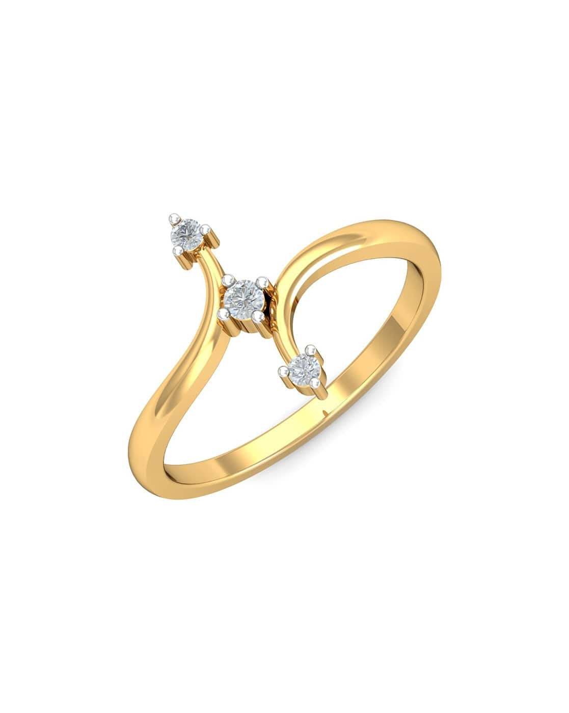 Buy Yellow Gold Rings for Women by KuberBox Online
