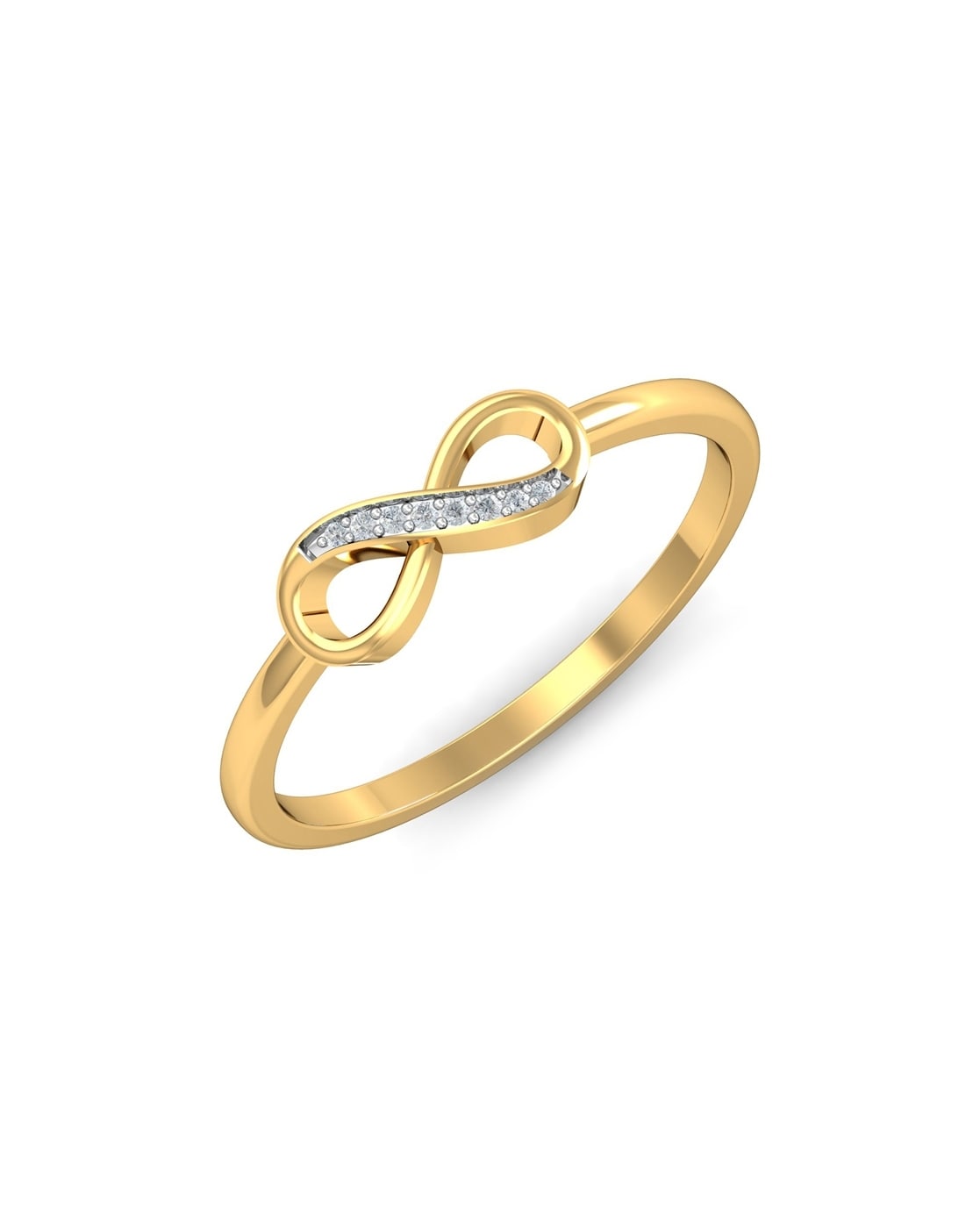 Infinity Diamond Ring in 14KT Gold – niaj by shradha