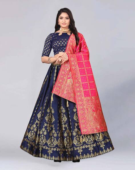 Buy Blue Lehenga Choli Sets for Women by TRIGUNA Online | Ajio.com