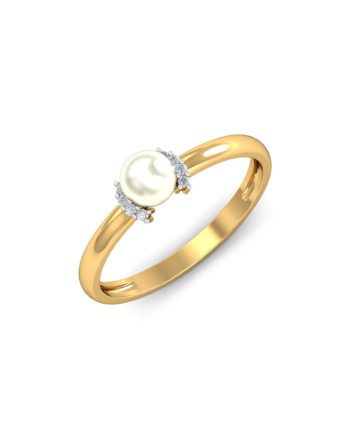 Pearl Ring For Women | 22ct Gold | Floral Design