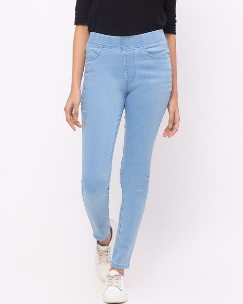 ice blue jeggings