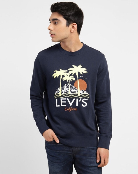 Levi's full sleeve on sale printed men's sweatshirt