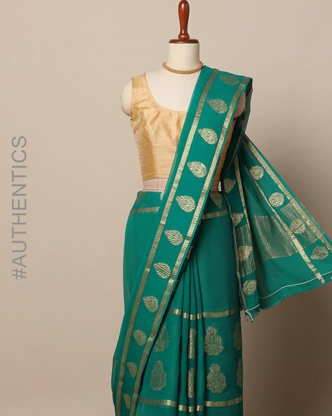 Green Kora Cotton Saree