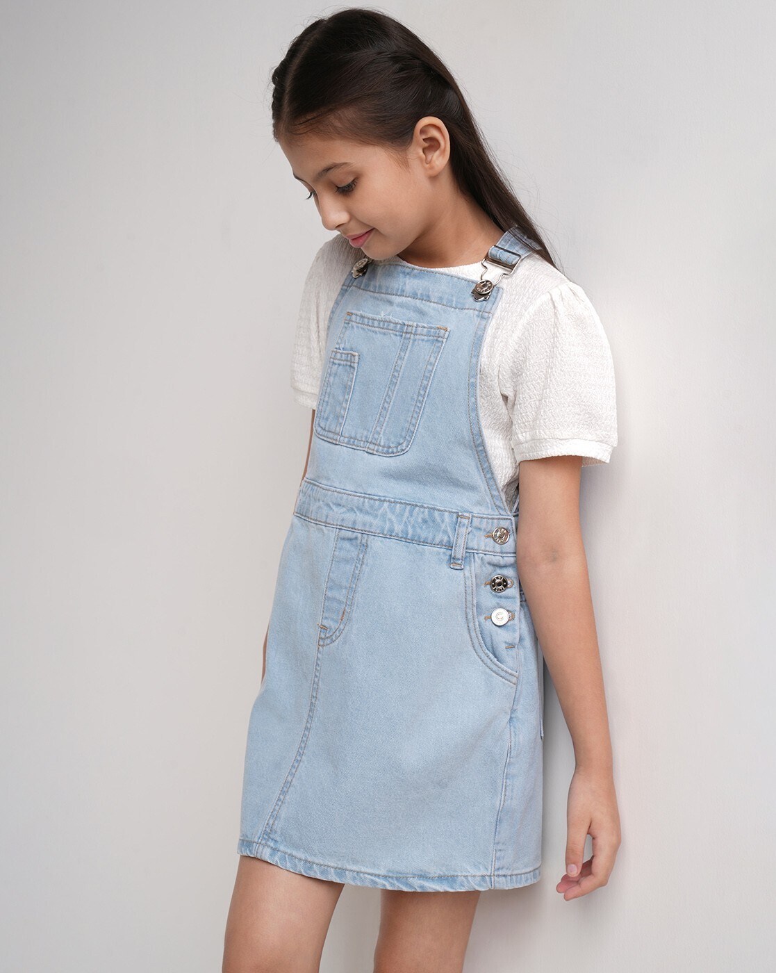 Girls Jeans Overalls Dress Adjustable Denim Jumpers – Kidscool Space