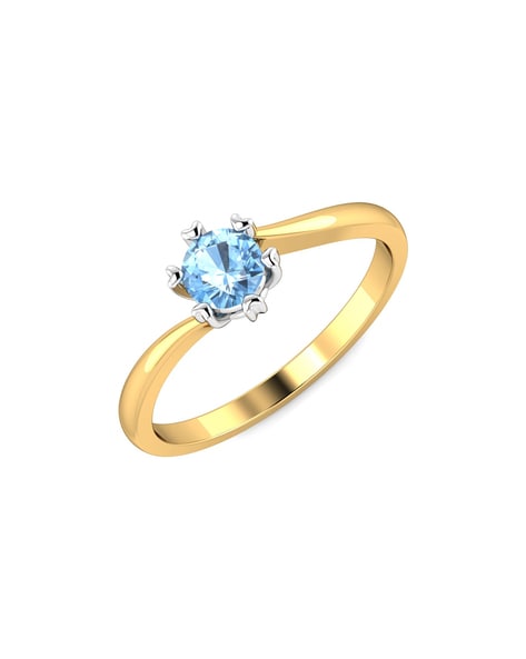 14K Aquamarine Engagement Ring | Sincerely Ginger Jewelry