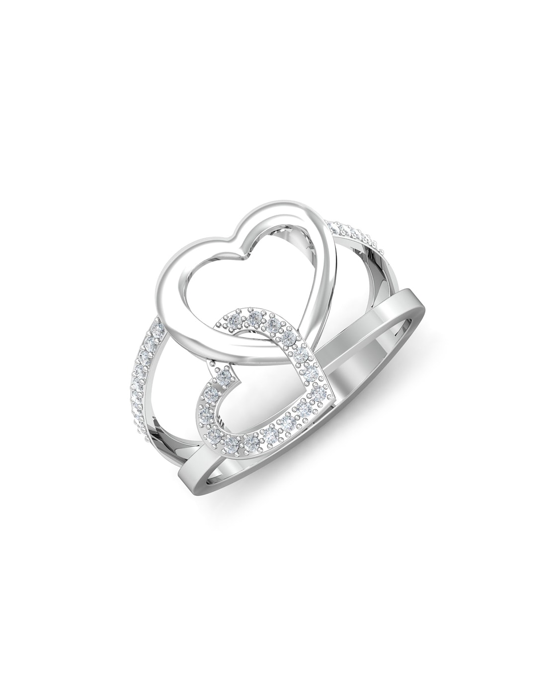 Unique Flower Infinity Diamond White Gold Wedding Ring For Women - Vidar  Boutique