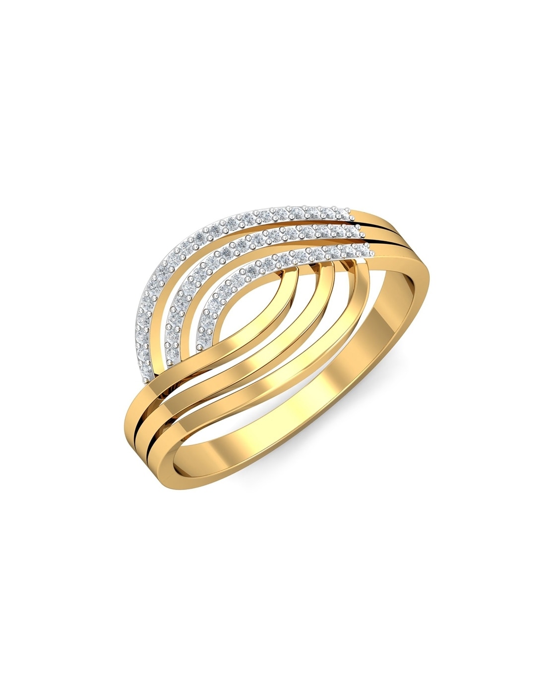New Latest Gold Ring For Ladies without Stone RJ-LR0026 | Pure Gold Jeweller
