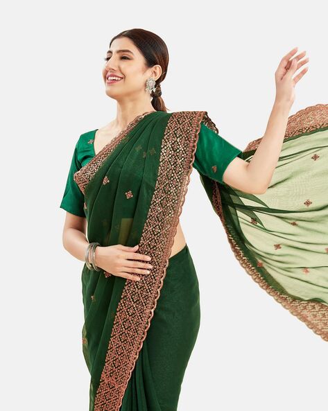 Buy Green Sarees for Women by Kalyan Silks Online